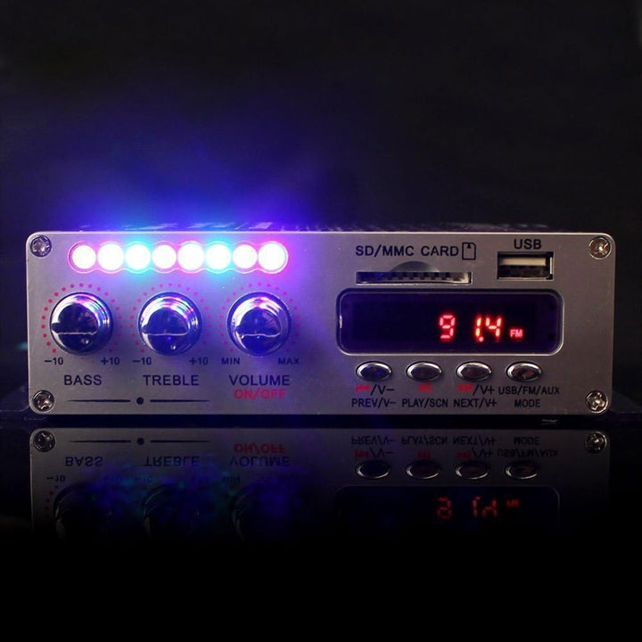 12V HiFi Stereo Bluetooth Digitalaudioverstärker USB SD DVD FM Audio Radio Stereo MP3
