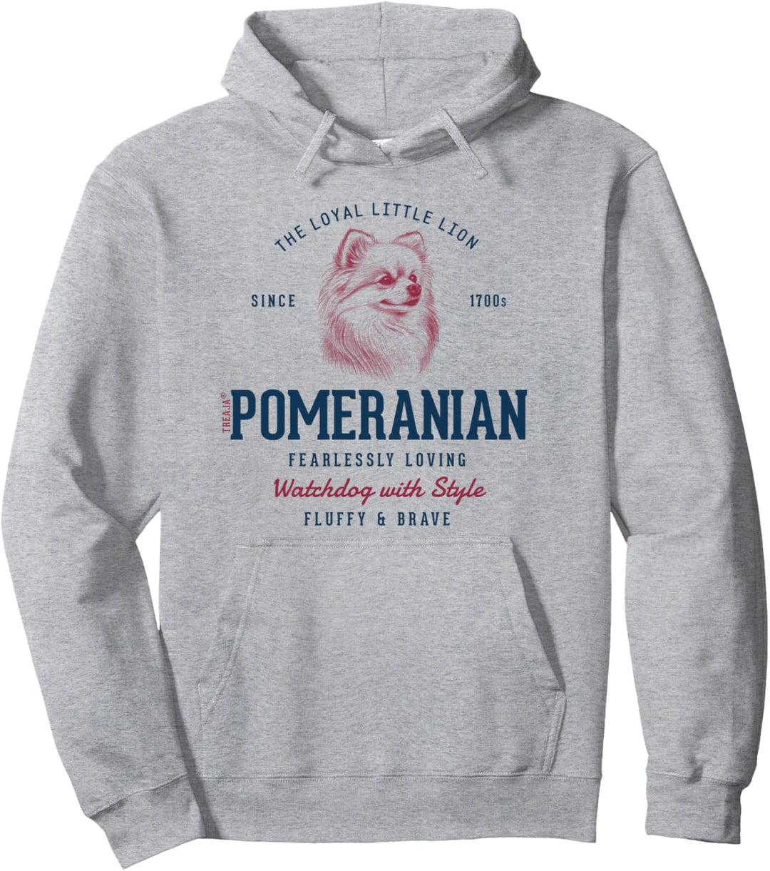 Retro-Stil Pomeranian Vintage Zwergspitz Pullover Hoodie