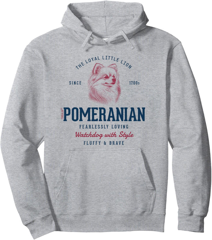 Retro-Stil Pomeranian Vintage Zwergspitz Pullover Hoodie