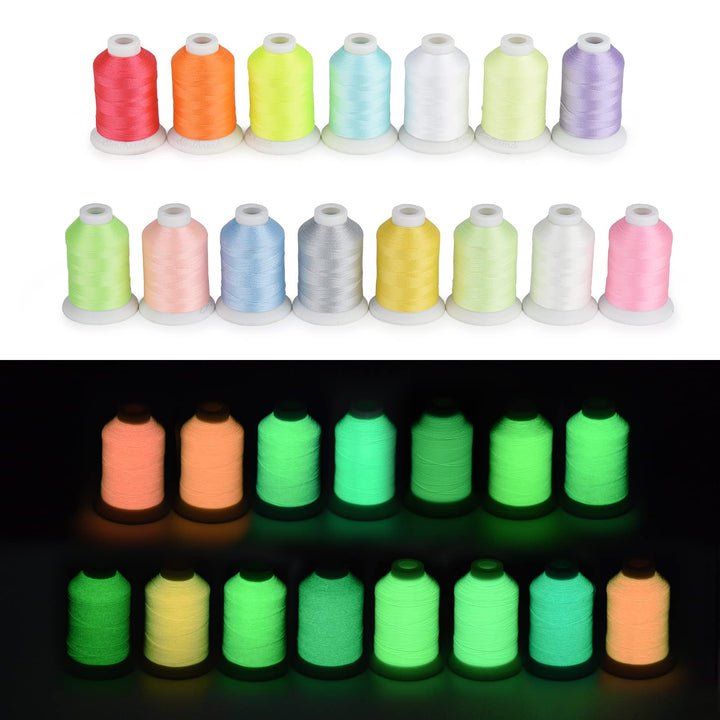 Simthread Leuchten im Dunkeln Stickgarn, 15 Farben/pack - für Babylock Janome Singer W6 N Stickereim