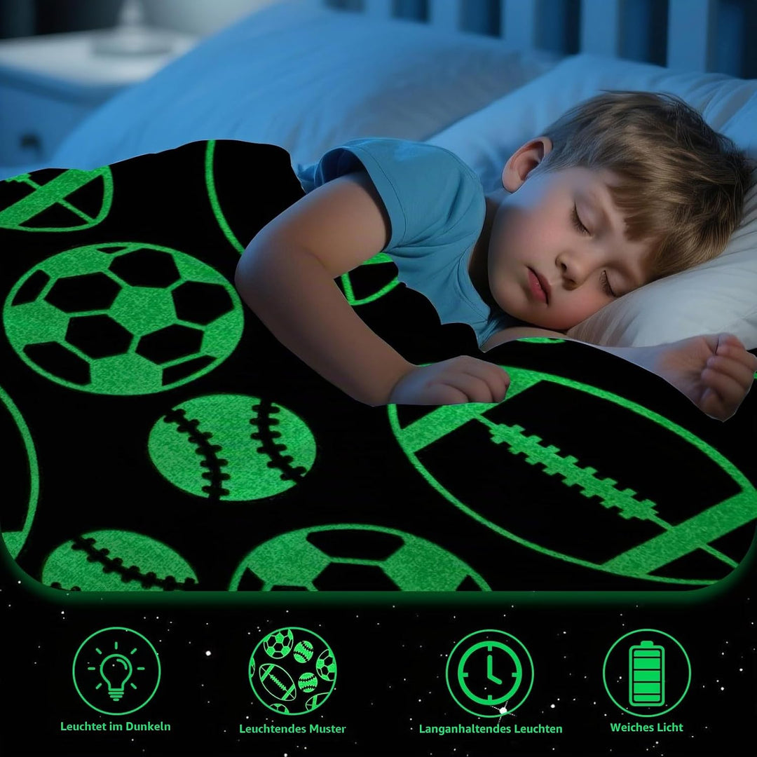 HZVRTN Kuscheldecke Kinder Einhorn/Dinosaurier/Weltraum Decke, kuscheldecke leuchtet im Dunkeln, war