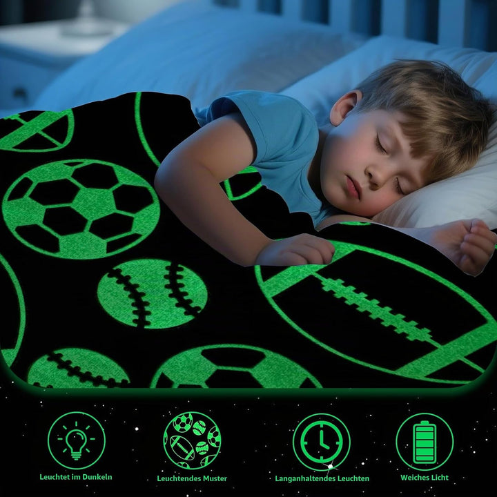 HZVRTN Kuscheldecke Kinder Einhorn/Dinosaurier/Weltraum Decke, kuscheldecke leuchtet im Dunkeln, war