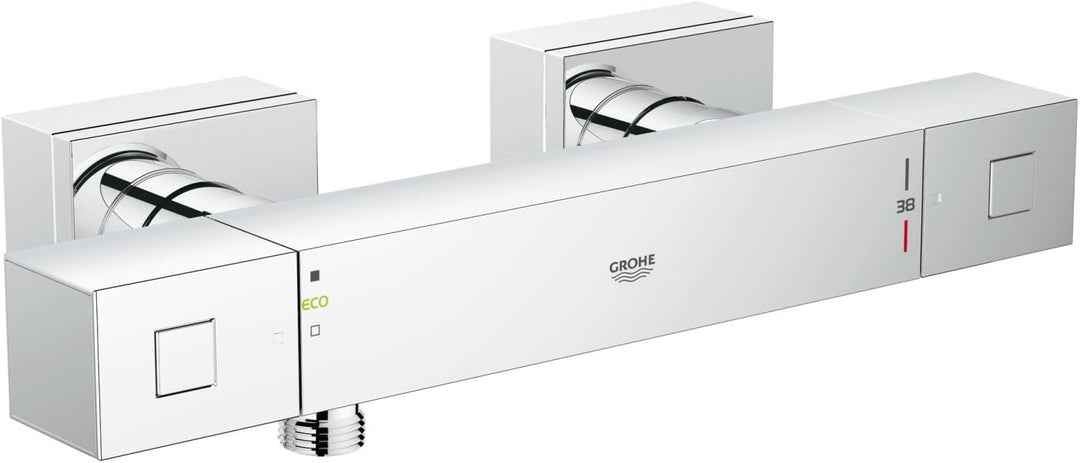 GROHE Grohtherm Cube - Thermostat Brausebatterie (wassersparend, Eigensicher gegen Rückfliessen, Wan