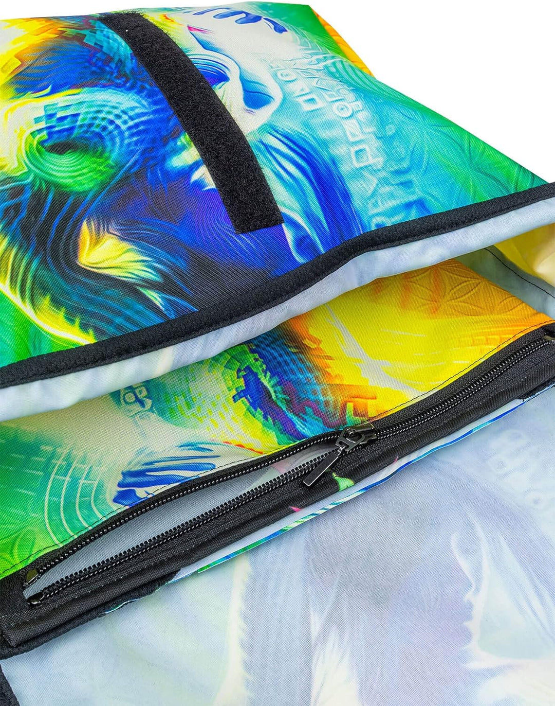 PSYWORK Schwarzlicht Umhänge Tragetasche Neon Prismatic Neon UV-aktiv wasserabweisend