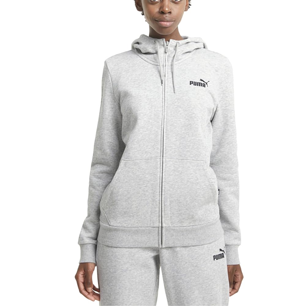 PUMA Damen ESS S Logo Full-Zip Hoodie Pullover XS Grau, XS Grau