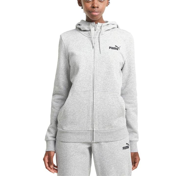 PUMA Damen ESS S Logo Full-Zip Hoodie Pullover XS Grau, XS Grau