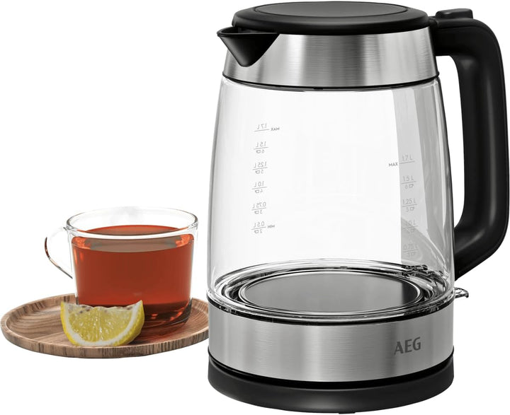 AEG GK4-1-4GB Wasserkocher / 2200 Watt / 1,7 l / entnehmbarer Kalkfilter / Wasserstandsanzeige mit L