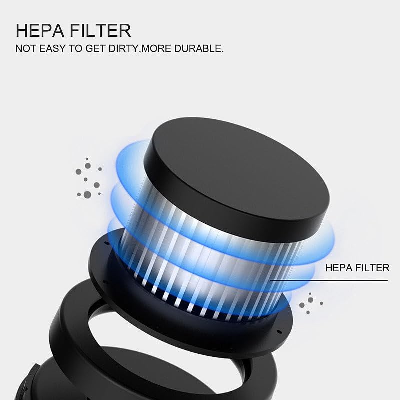 Sichler Haushaltsgeräte Handstaubsauger klein: Kompakter Akku-Handstaubsauger mit HEPA, 6 kPa, 120 W