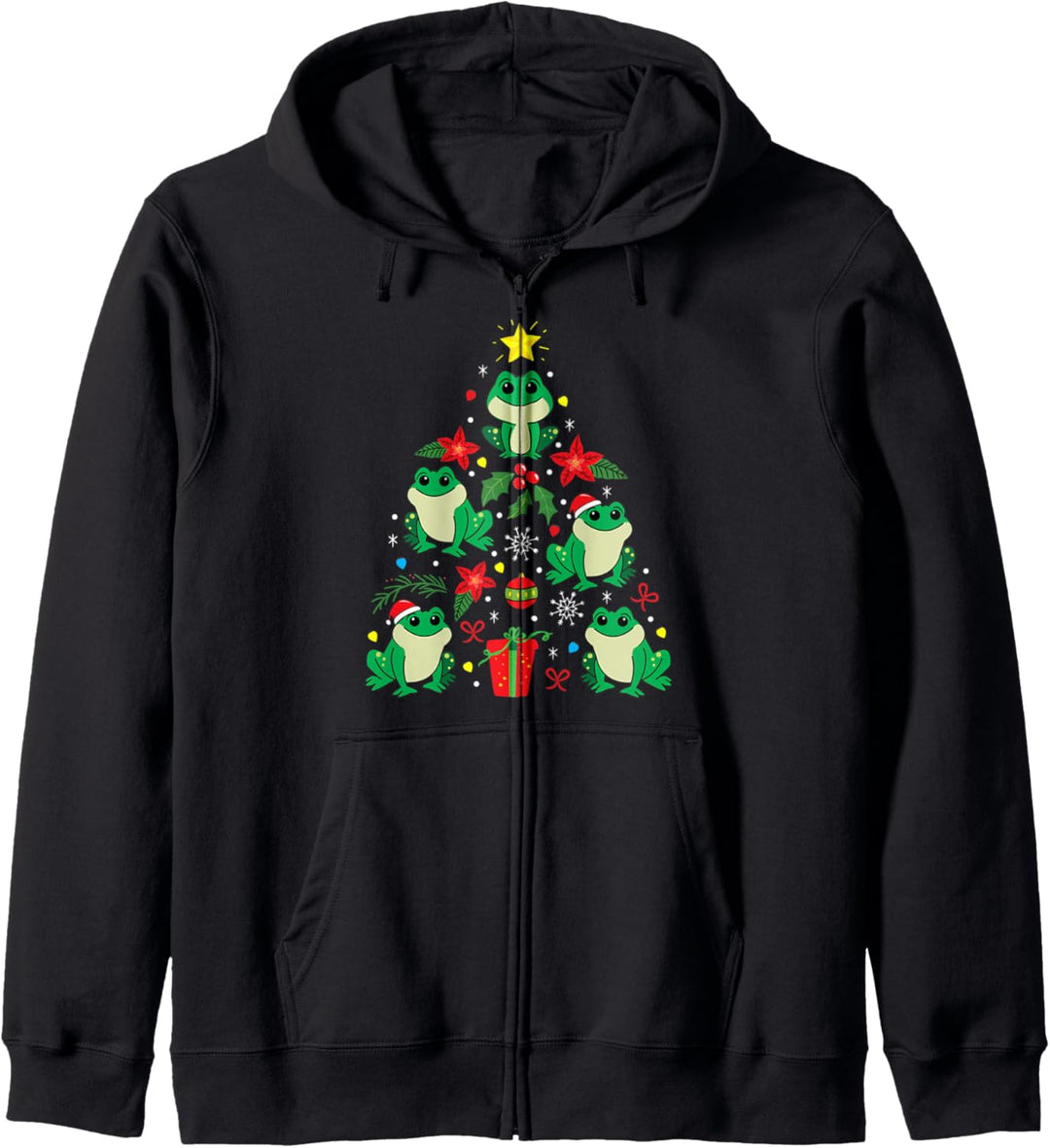 Frosch Weihnachten Lustiger Baum Geschenk Kapuzenjacke