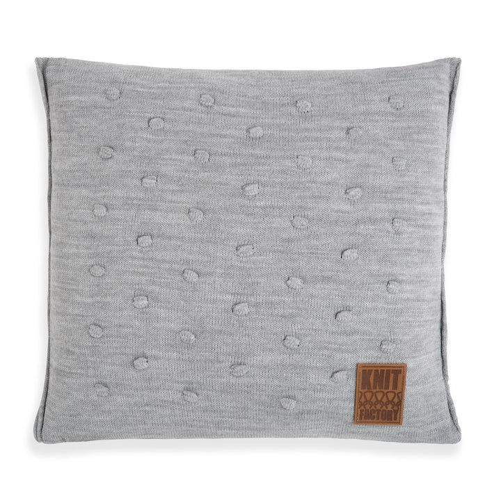 KNIT FACTORY - Noa Kissen - Grau - 50x50 cm 50x50 cm Grau, 50x50 cm Grau