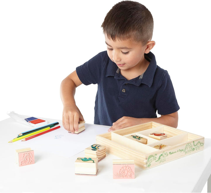 Melissa & Doug Dinosaur Stamp Set | Arts & Crafts | Stamp Sets & Stencils | 4+ | Gift for Boy or Gir