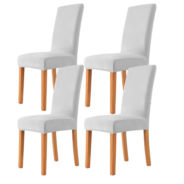 2er 4er 6er Set Stuhlhussen, Stuhlbezug für Esszimmer Waschbar Samt Stretch Stuhl hussen Universal S