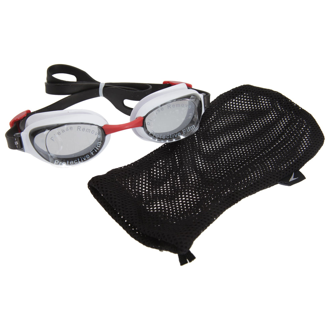 Speedo Unisex Erwachsene Aquapure Schwimmbrille Einheitsgrösse USA Rot/Smoke, Einheitsgrösse USA Rot