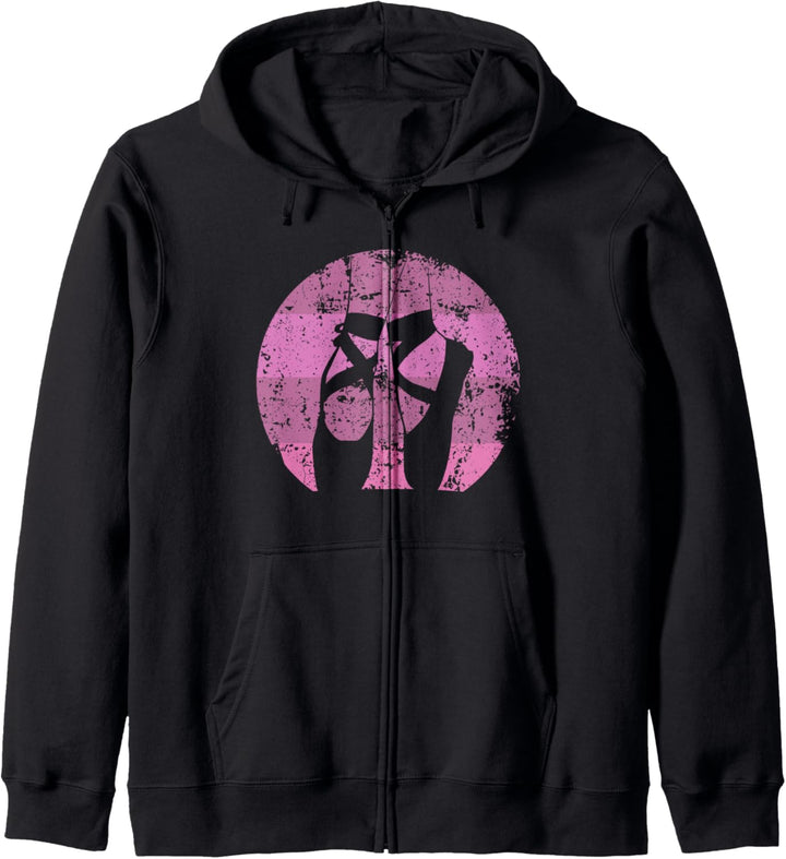 Ballett Retro Vintage Kreis Ballerina Kapuzenjacke