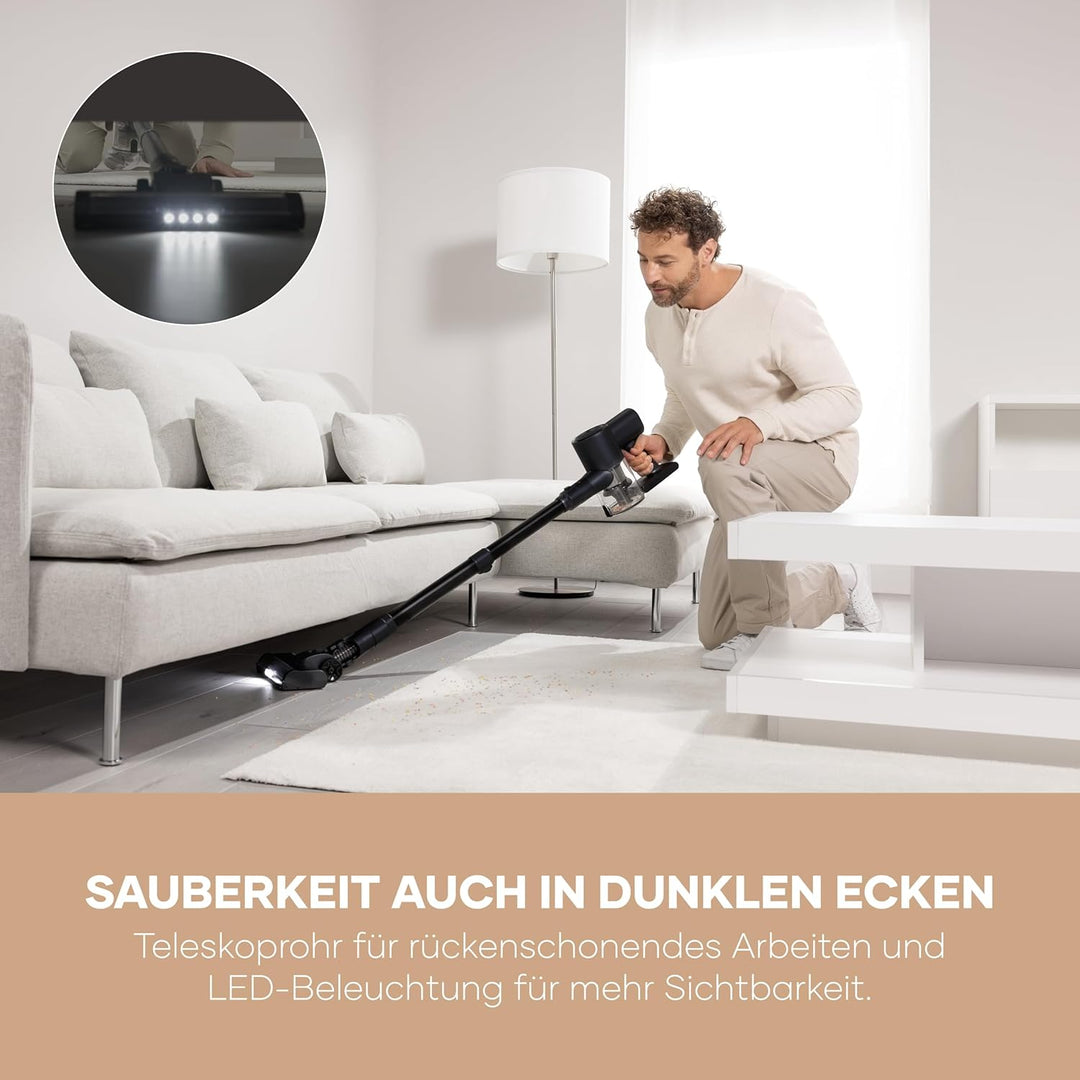 Severin Akku-Staubsauger kabellos, nur 1,5 kg/130W/40 Min., 0,5L, Verstaufunktion, höhenverstellbare