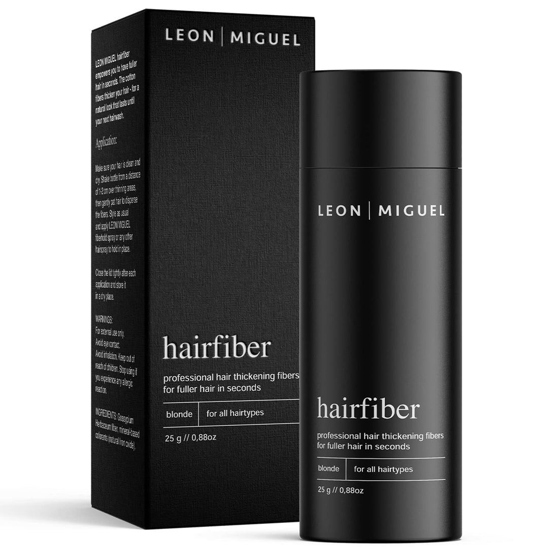 LEON MIGUEL Hair Fiber - Haarverdichtung - Premium Streuhaar/Schütthaar mit Soforteffekt bei Geheimr