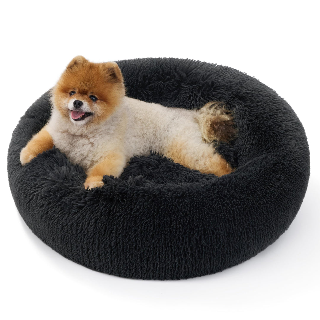 BEDSURE Hundebett waschbar Flauschiges Katzenbett - Ø 60 cm Katzenschlafplatz für Katzen und kleine