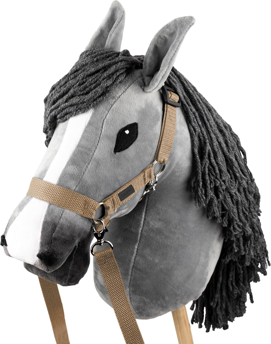 SKIPPI Halfter für Hobby Horse - Beige, Hobby Horse Zubehör, Zügeln und 2 Polster im Set, Universalg