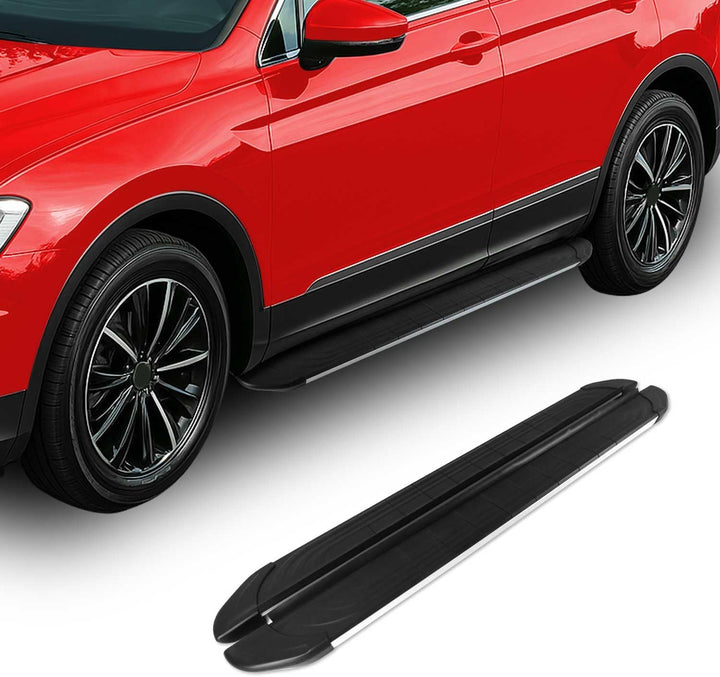 OMAC Trittbretter Seitenschweller Seitenschürze Kompatibel mit Ford Kuga 2008-2011 - 2X Aluminium Ha