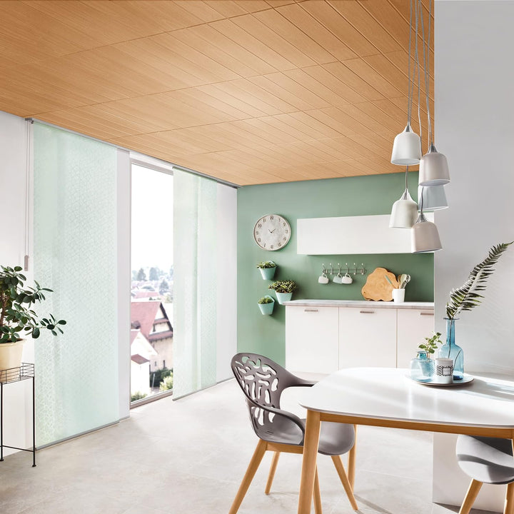 Decosa Deckenpaneele Stockholm in Buche - 5 Packstücke à 12 Paneelen 100 x 16,5 cm (= 10 qm) - Decke