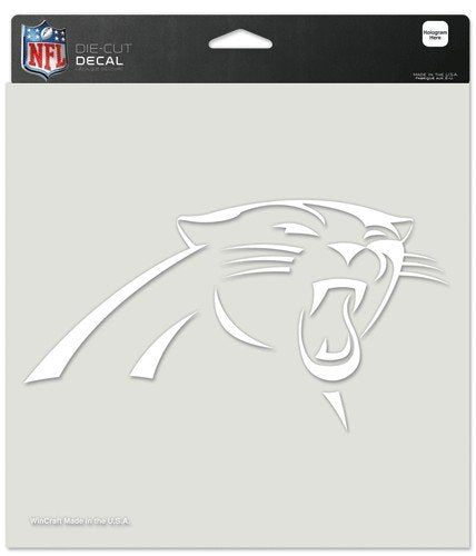 NFL Carolina Panthers Aufkleber, gestanzt, 20,3 x 20,3 cm, Teamfarbe