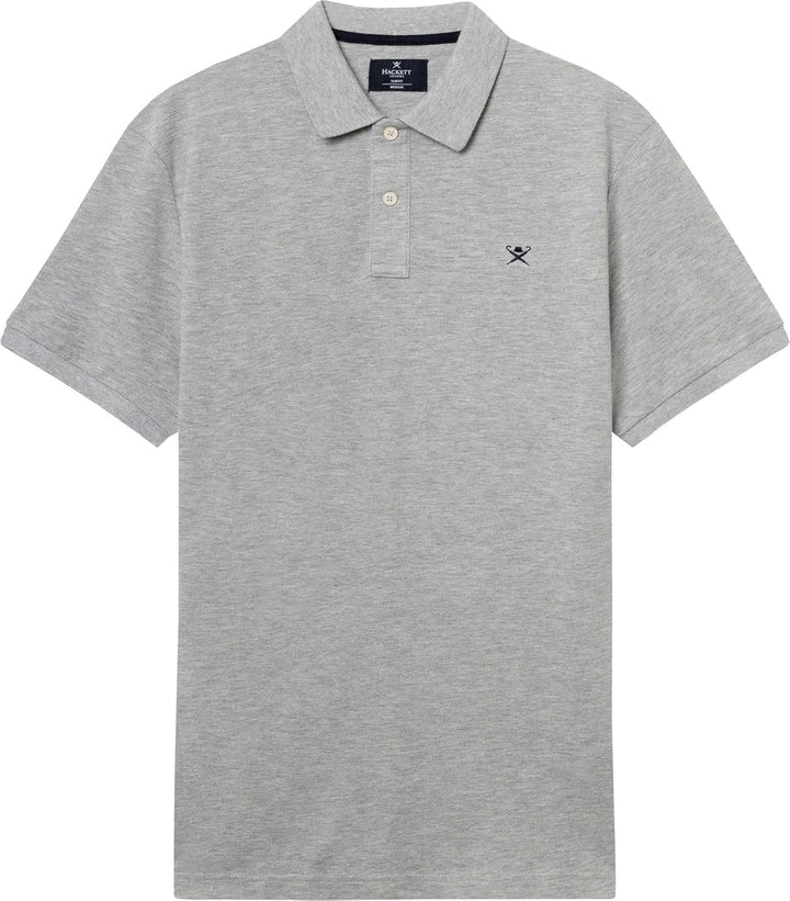 Hackett London Herren Slim Fit Logo Polo Shirt S Grey (Light Grey), S Grey (Light Grey)