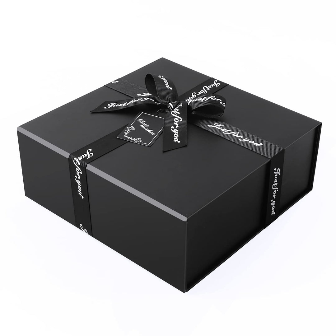 JiaWei Geschenkbox 33 x 31 x 11,5 cm Gross, Geschenkkarton mit Magnetisch Deckel &amp; Kreuzförmige Schl
