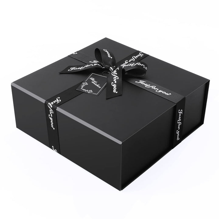 JiaWei Geschenkbox 33 x 31 x 11,5 cm Gross, Geschenkkarton mit Magnetisch Deckel &amp; Kreuzförmige Schl