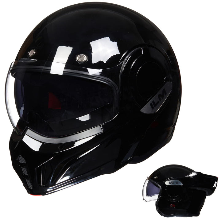 ILM Motorradhelm Integralhelm Klapphelm Fullface Helm Herren Damen ATV UTV mit 180° Umkehrbarer Kinn