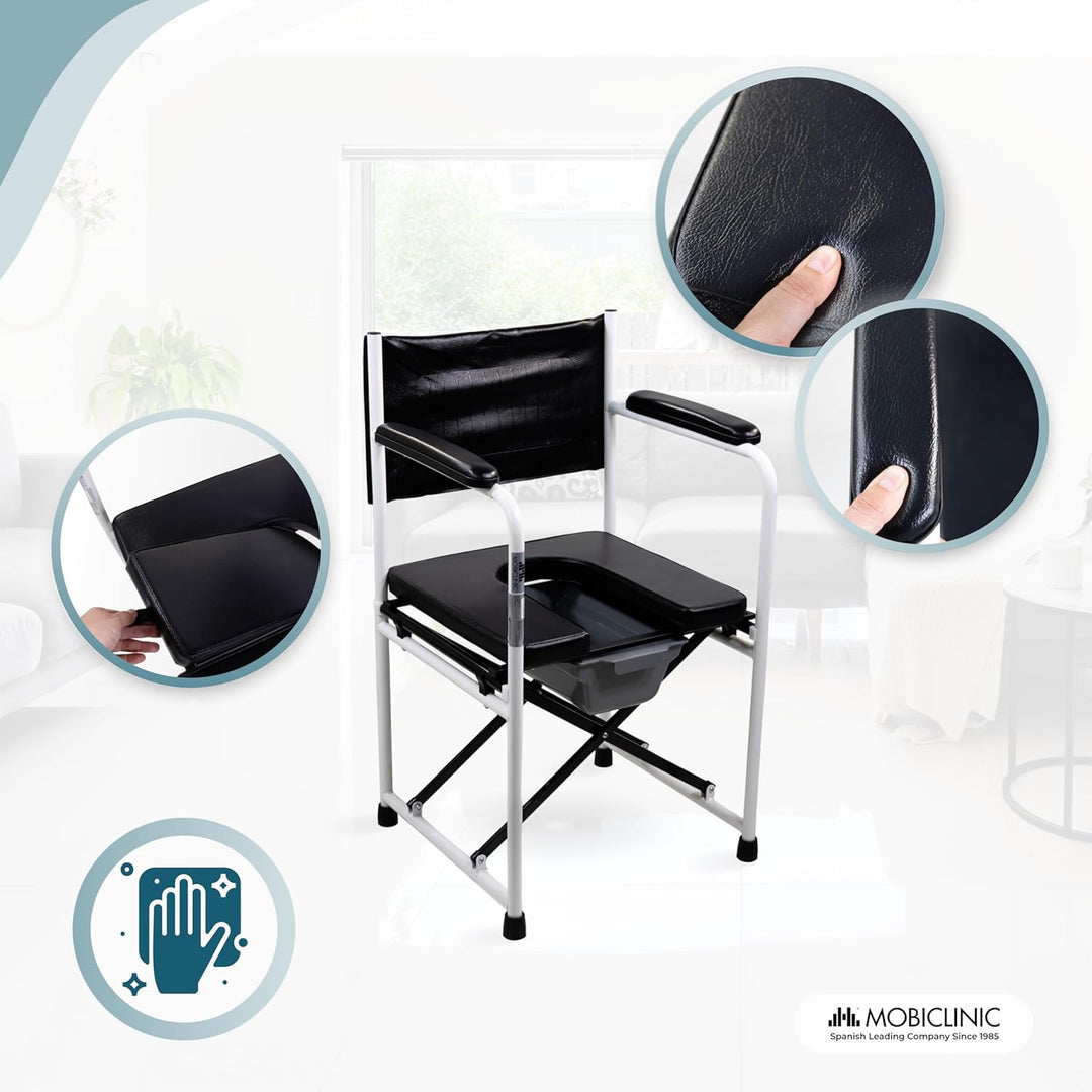 Mobiclinic, Toilettenstuhl, Ebro, Europäische Marke, Toilettensitz für Ältere und Behinderte, WC Sit