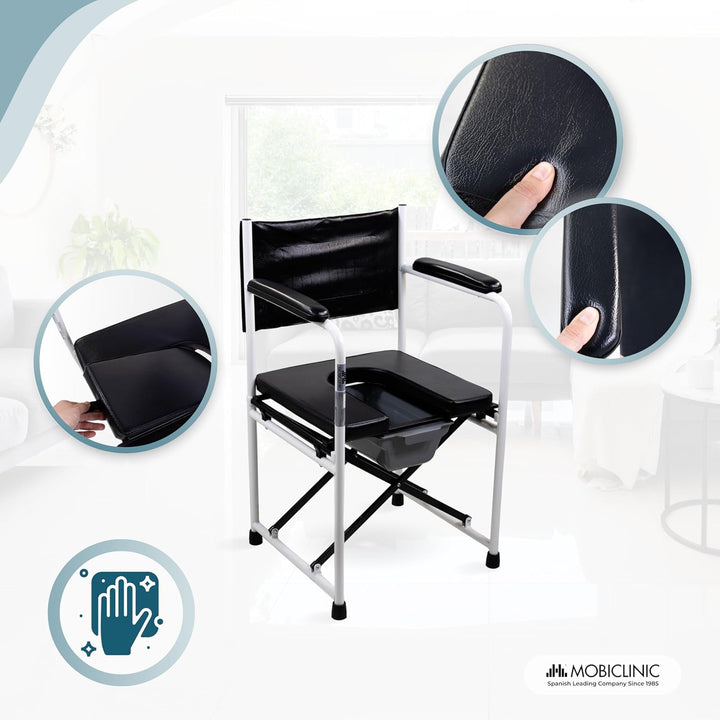 Mobiclinic, Toilettenstuhl, Ebro, Europäische Marke, Toilettensitz für Ältere und Behinderte, WC Sit