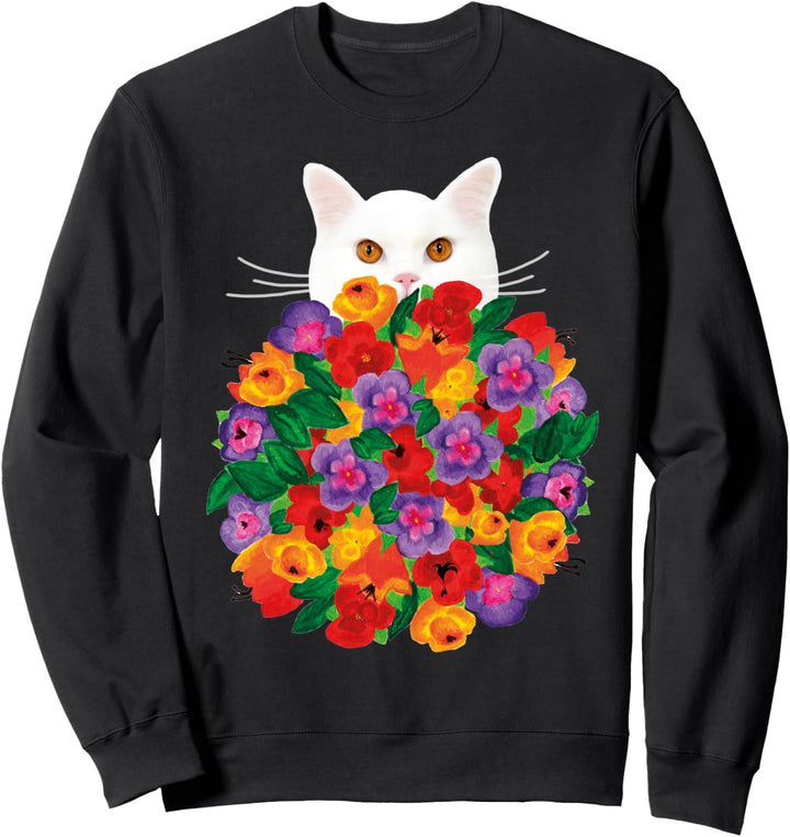 Gentleman mit Blumenstrauss nicht nur zum Geburtstag. Sweatshirt