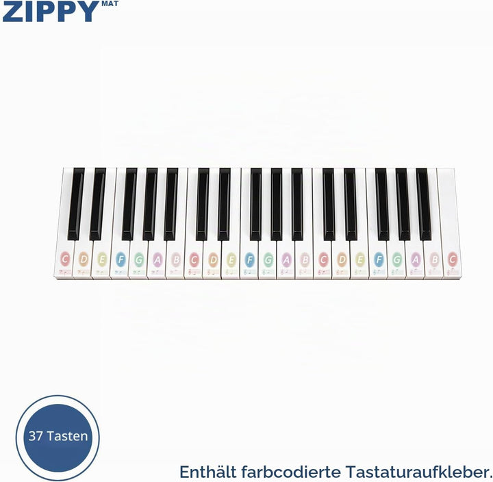 ZIPPY MAT Kinder Klavier Tastatur, 37 Tasten Digitalpiano für Kinder, Musik Lerninstrument Spielzeug