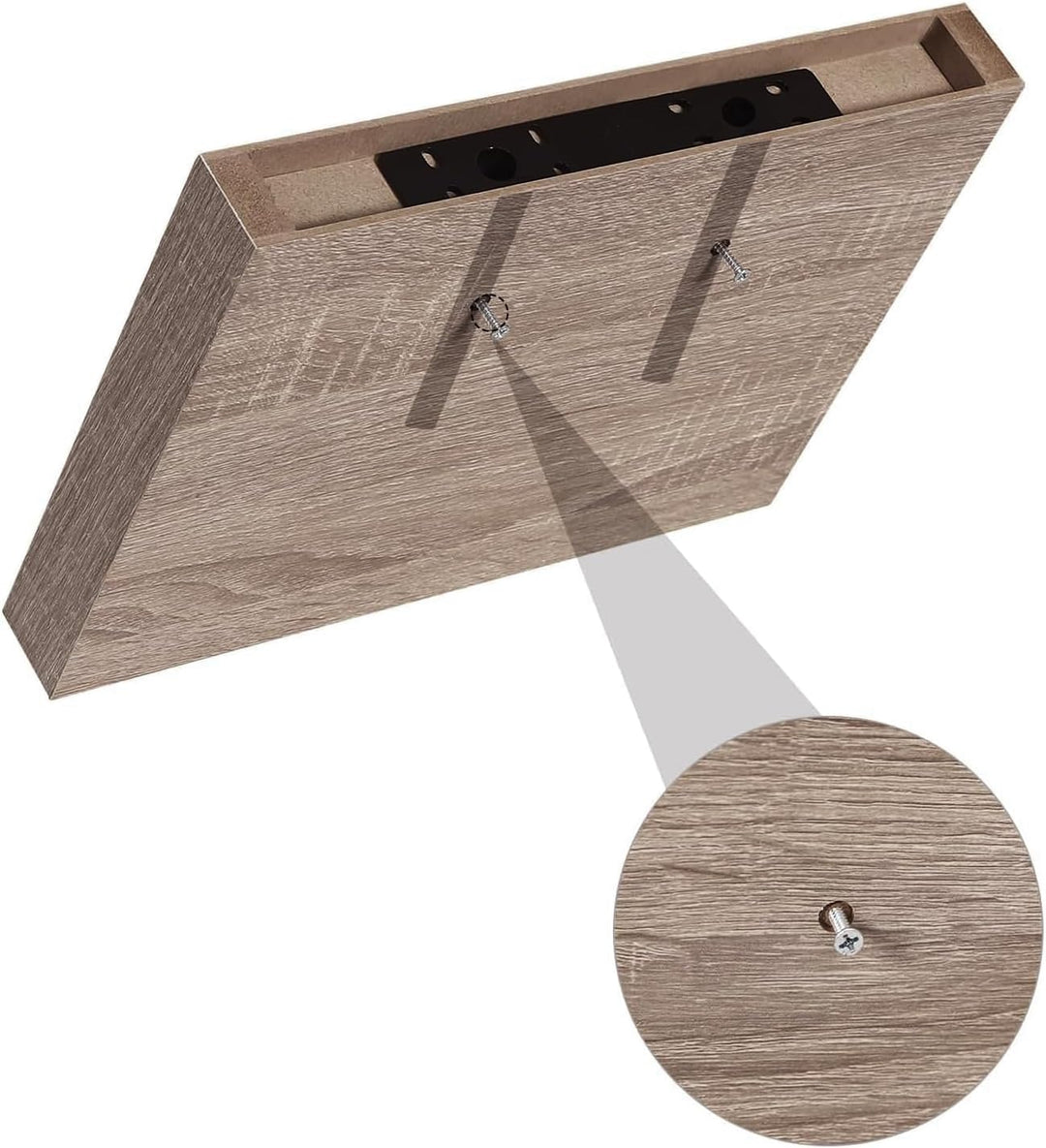 EUGAD Wandregal Wandboard 2er Set Hängeregal Holz Board Modern Eiche Gelb 25x23x3,8cm 0112QJ-2 Eiche