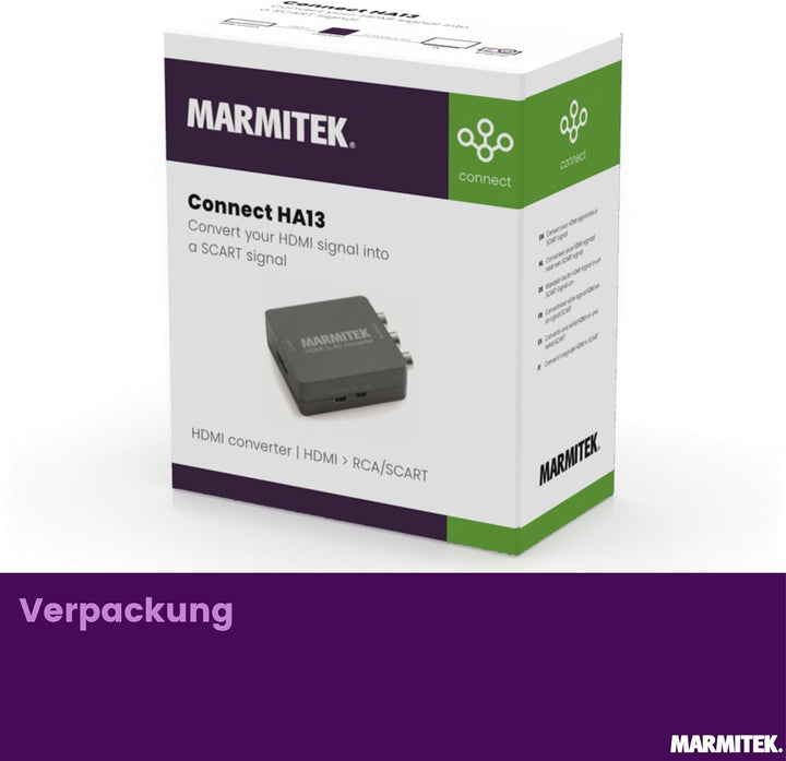 HDMI zu SCART Adapter - Marmitek Connect HA13 - Digital Video Konverter - RCA - Composite - PAL - NT