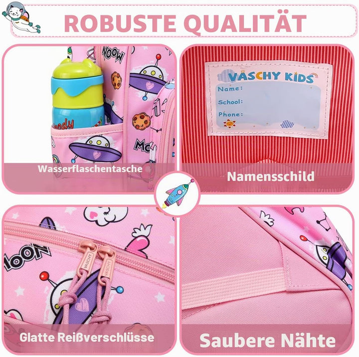 VASCHY Kinderrucksack, Niedlich Wasserabweisend Vorschule Kinder Jungen Rucksack Leicht Kindergarten