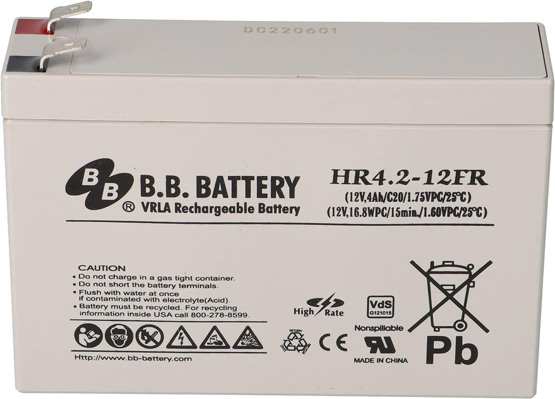 Bleiakku 12V 4,2Ah AGM mit VDs kompatibel zu UP-VW1220P1 USV UPC u.a.