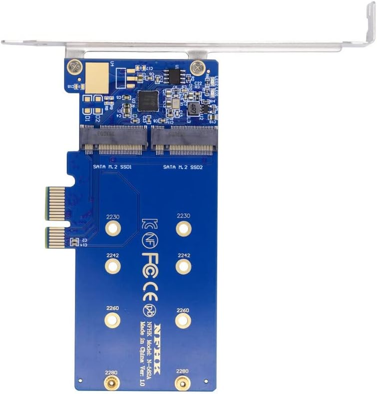 xiwai Dual SATA SSD Karte Konverter JMB582 2280 NGFF Key B+M SSD auf PCI-E 1x Motherboard Desktop Ad