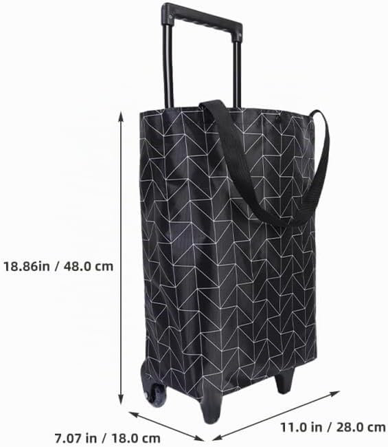 IMIKEYA Einkaufswagen Trolley klappbarer für Lebensmittel Einkaufstrolley mit Rädern Wiederverwendba