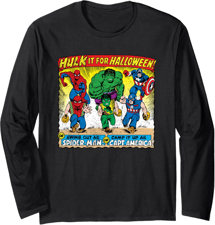 Marvel Hulk It for Halloween Vintage Comic Langarmshirt