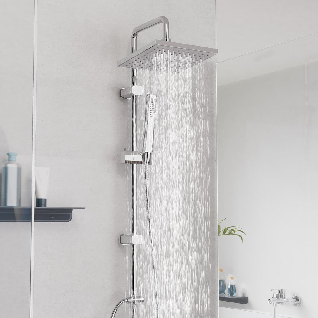 Schütte Tokyo Überkopfbrause-Set, Duschsystem ohne Armatur. Regendusche mit Schlauch, Duschsäule, Ch