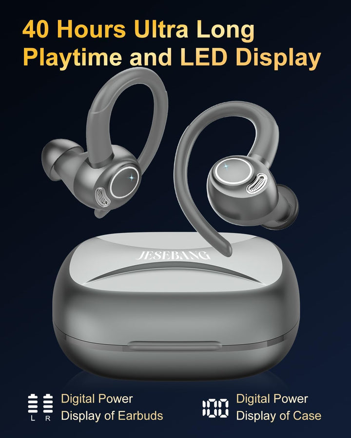 Bluetooth Kopfhörer Sport, in Ear Kopfhörer Kabellos Bluetooth 5.3 mit HD Mic, Herausragender Sound,