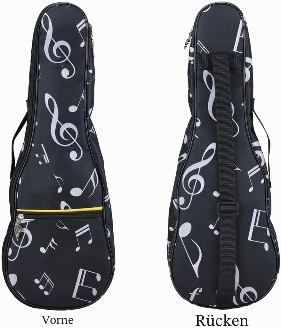 21 in Ukulele-Tasche, wasserdicht, Oxford-Musiknoten-Tasche, Schulter-Rucksack, verstellbare Gurte m