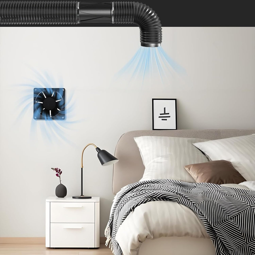 CPROSP Abluftventilator 100mm mit Geschwindigkeitsregler, Rohrventilator, Rauchabzug Ventilator mit