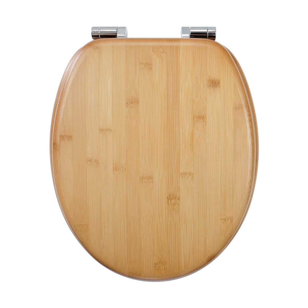 Toilettendeckel Bambus mit Absenkautomatik, WC-Sitz aus echtem Bambus, stabiler & nachhaltiger Toile
