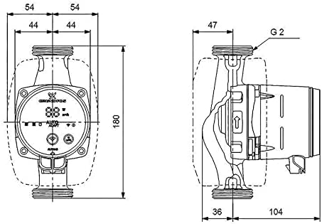 Grundfos Alpha3 HE-Umwälzpumpe 32-60 180 mm mit Bluetooth und Autoadapt Funktion 99371944