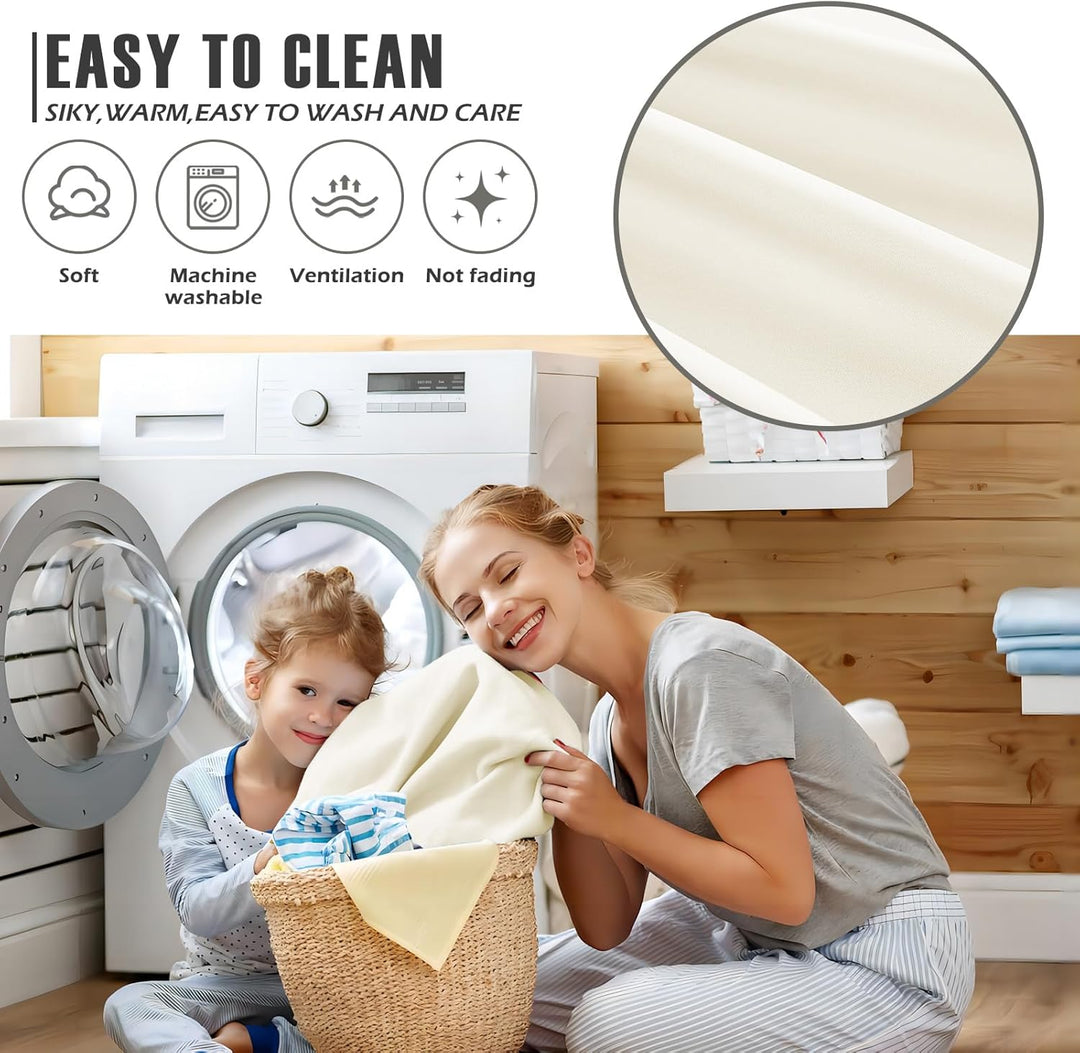 Beige Hausbett Himmel, 2 Stück Betthimmel Hausbett 270 x 67 cm, Himmelbett Vorhänge für Mädchen & Ju