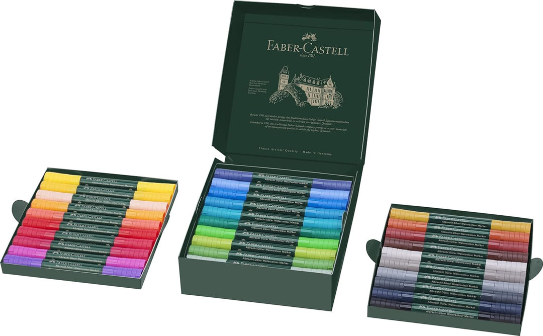 Faber-Castell 160330 Aquarellmarker Albrecht Dürer mit Doppelspitze für flächigen und präzisen Farba