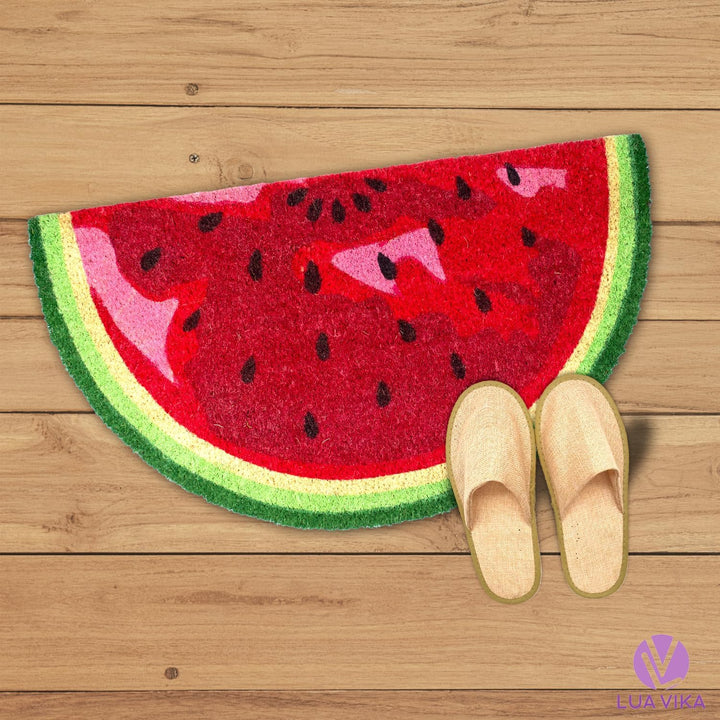 Fussmatte Kokos halbrund - Wassermelone - 40x70 cm - Fussmatte Aussen und Innen - Fussmatten Haustür