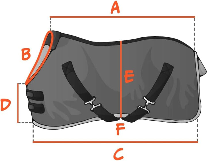 RL24 - Weidedecke Winterdecke 600D BASICLINE mit Nylonfutter, Polarfleecefutter oder Füllung in 100g